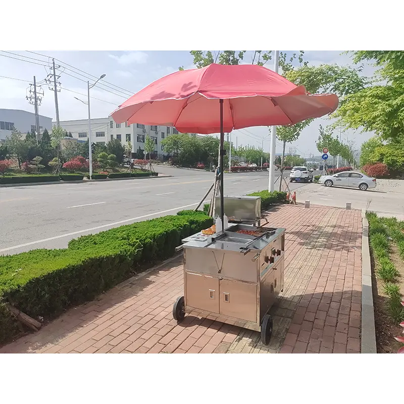 Hot Dog Payung Push Cart