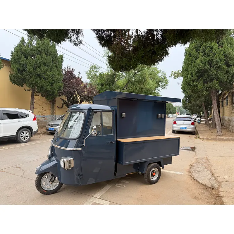 Piaggio Side-Mbukak Van Fast Food